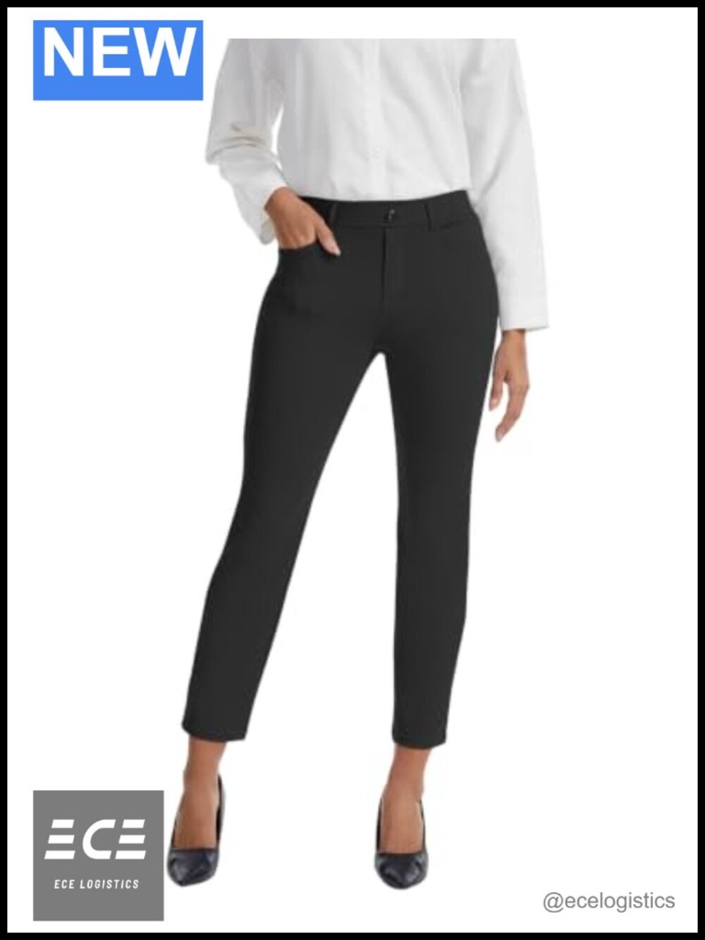 Women's Ankle Pants Stretchy Work Dress Pants Business Casual with Pockets
